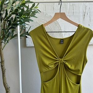 Green cutout dress